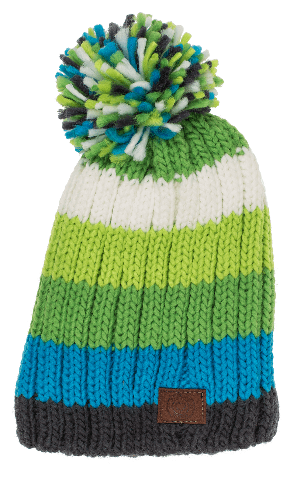 Kids Comfort cap with pompom, Rainbow Colours