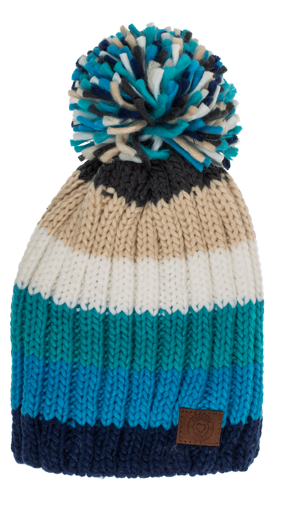 Kids Comfort cap with pompom, Rainbow Colours