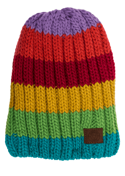 Kids Comfort cap with pompom, Rainbow Colours
