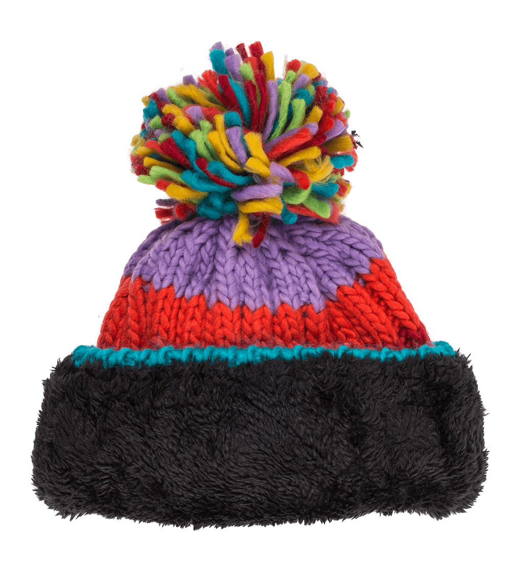Kids Comfort cap with pompom, Rainbow Colours