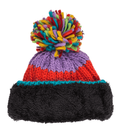 Kids Comfort cap with pompom, Rainbow Colours
