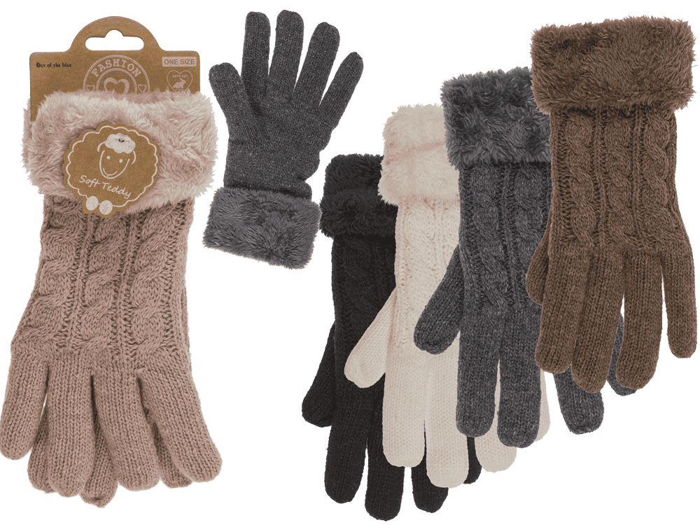 Comfort gloves, Elegant, Cable stitch,