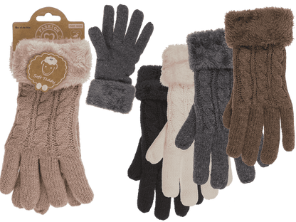 Comfort gloves, Elegant, Cable stitch,