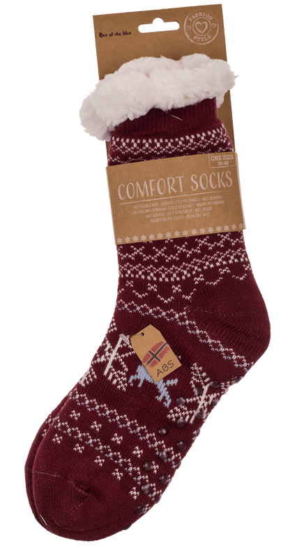 Woman comfort socky, Reindeer & Snowflake,