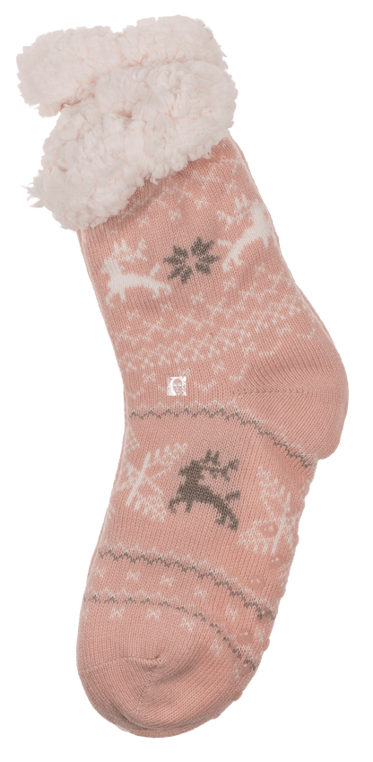 Woman comfort socky, Reindeer & Snowflake,