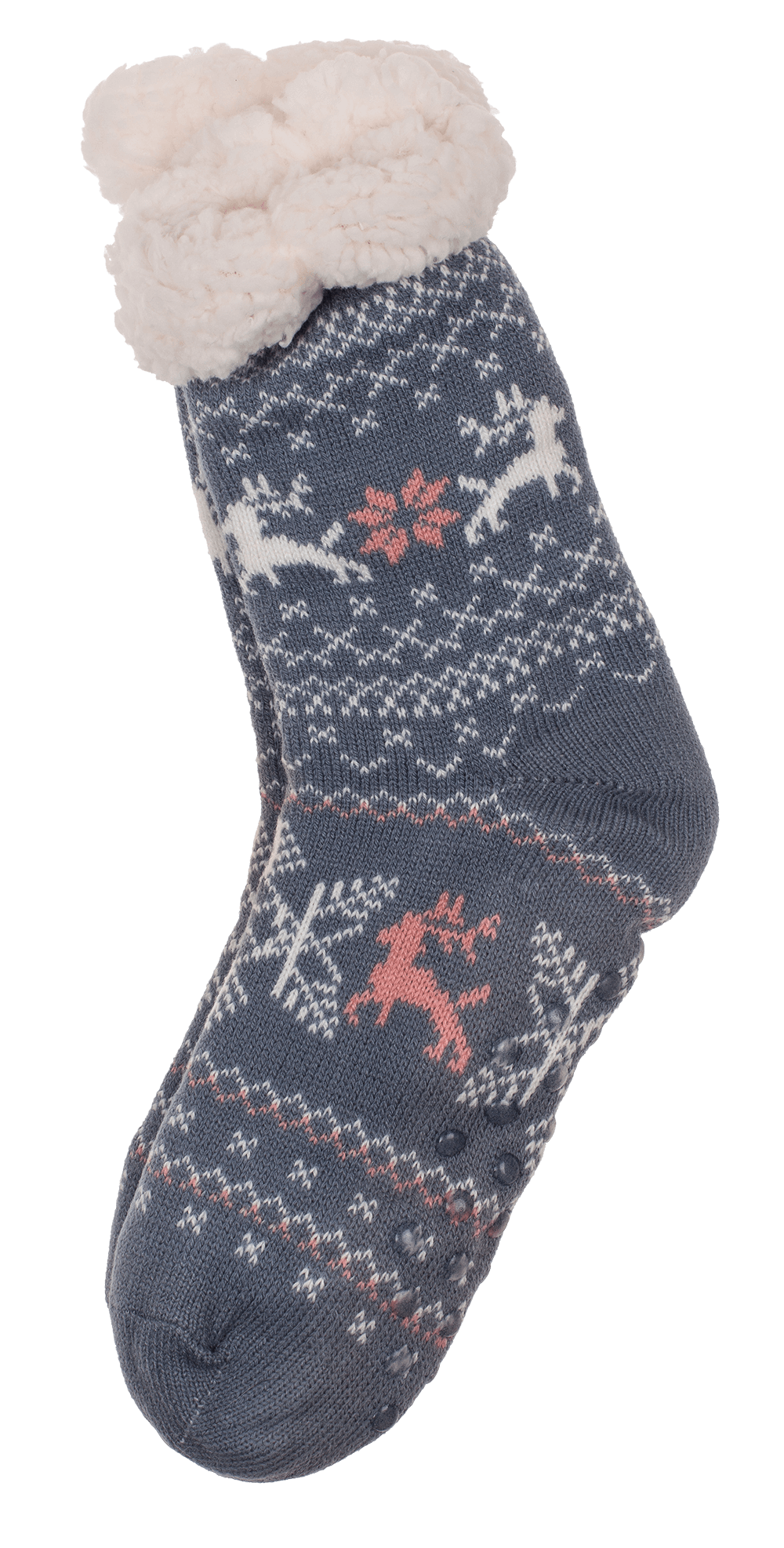 Woman comfort socky, Reindeer & Snowflake,