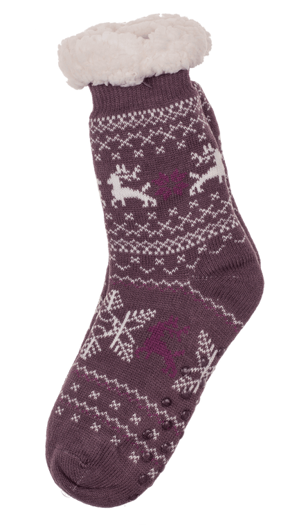 Woman comfort socky, Reindeer & Snowflake,