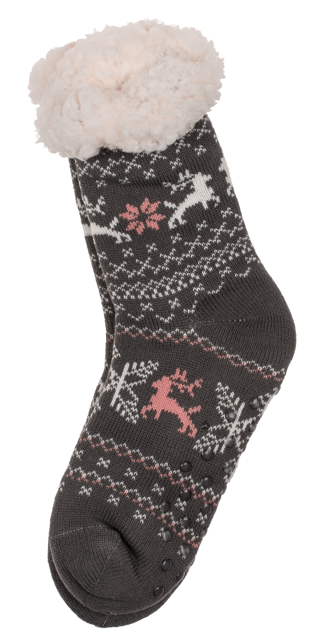 Woman comfort socky, Reindeer & Snowflake,
