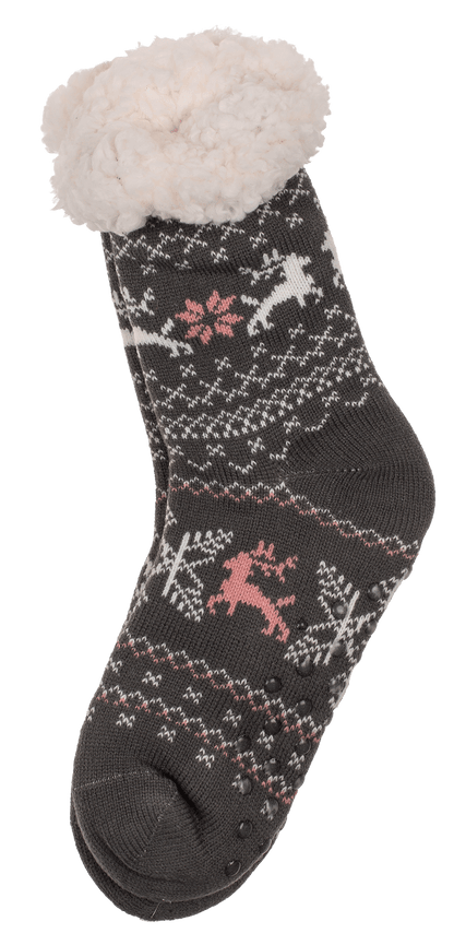 Woman comfort socky, Reindeer & Snowflake,