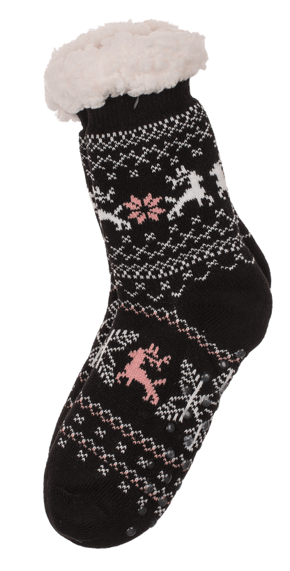 Woman comfort socky, Reindeer & Snowflake,
