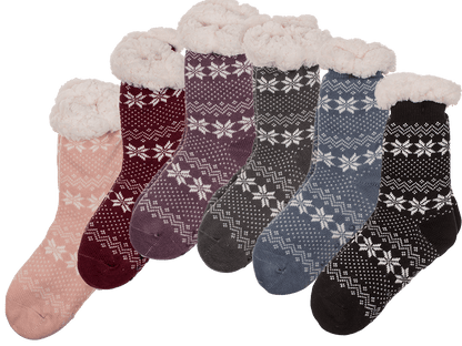 Woman comfort socks, Ice flower and dots,