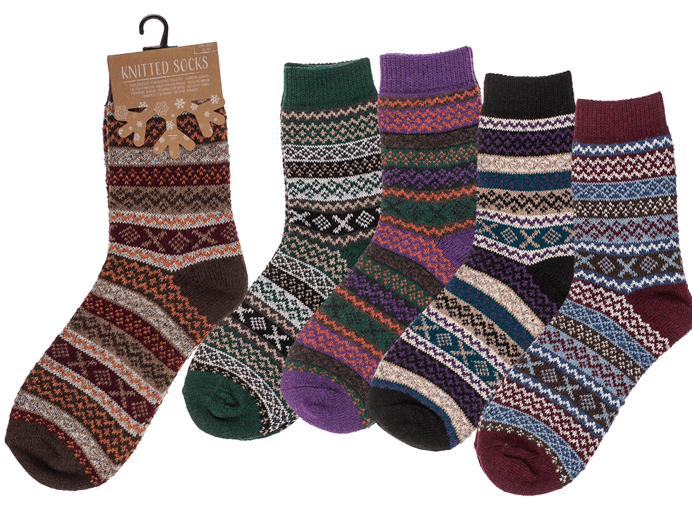 Knitted Socks, Unisex, Stripes,