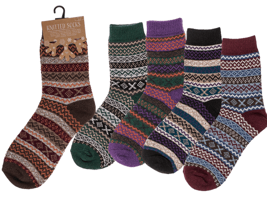 Knitted Socks, Unisex, Stripes,