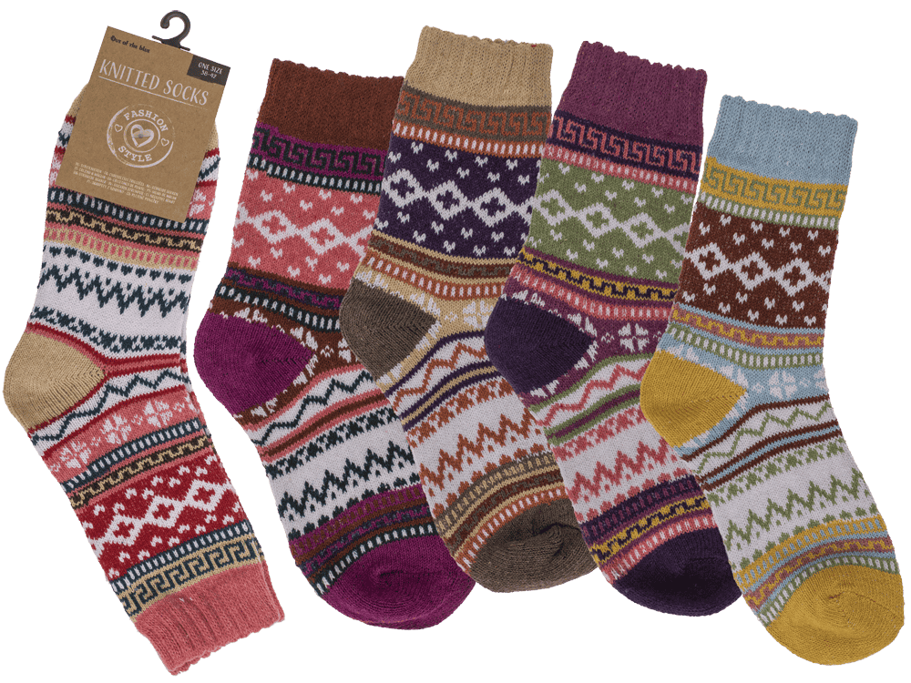 Knitted socks for women, Colorful,