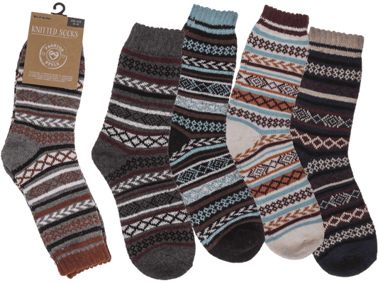 Knitted socks for women, Natural,