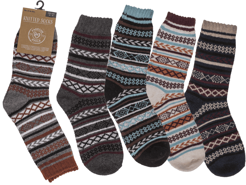 Knitted socks for men, Natural,