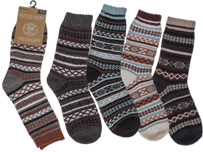 Knitted socks for men, Natural,