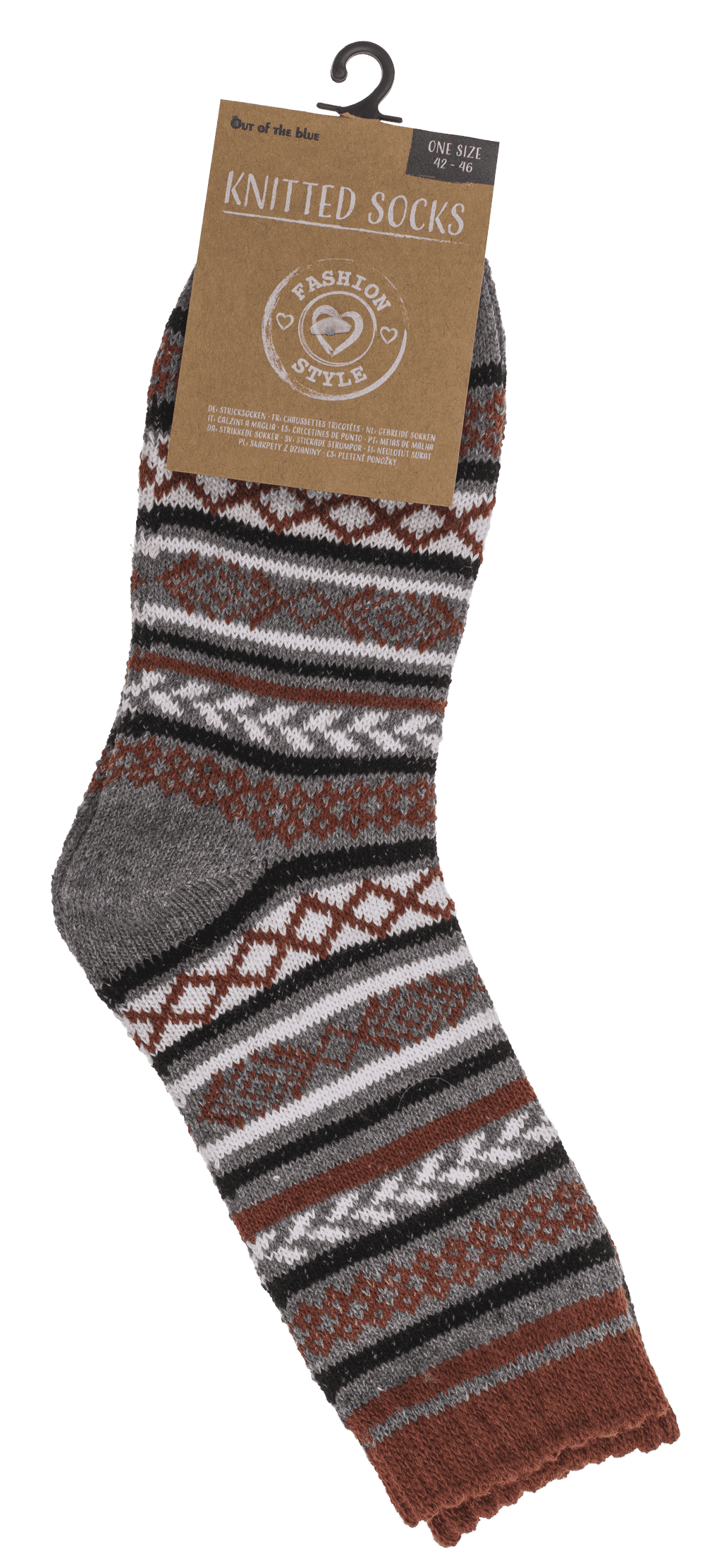 Knitted socks for men, Natural,