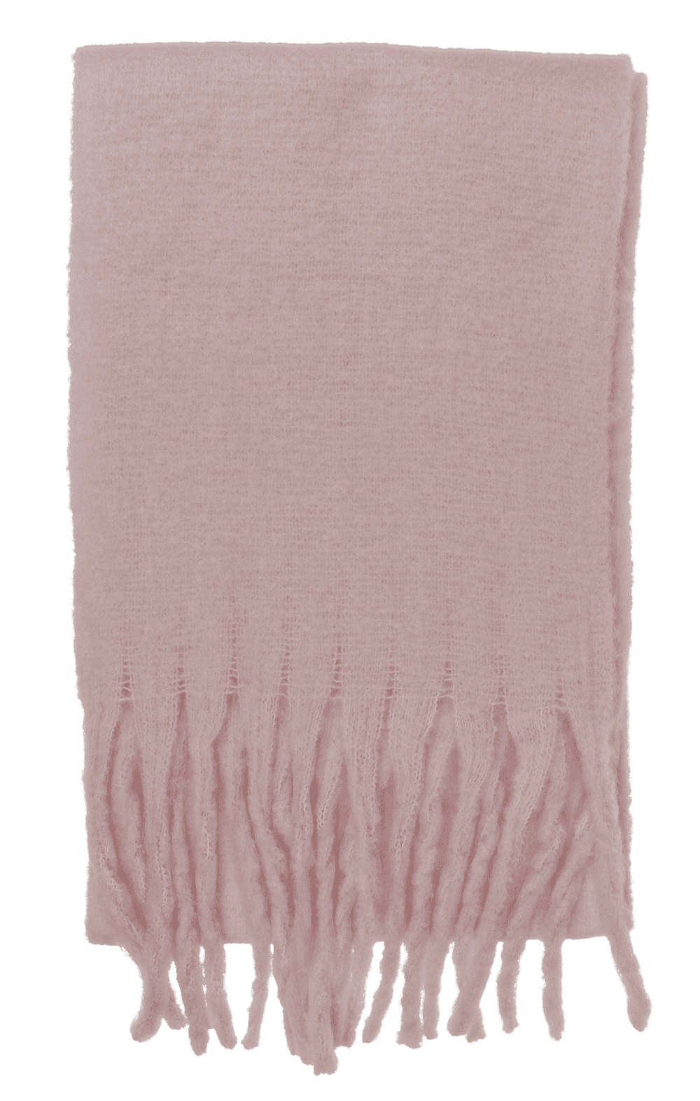 Fluffy scarf with frings,