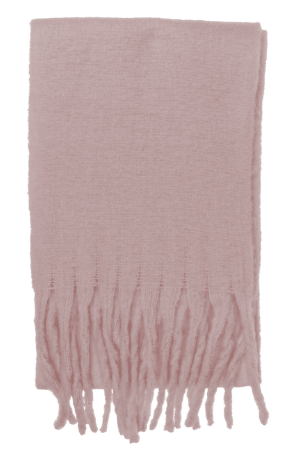 Fluffy scarf with frings,