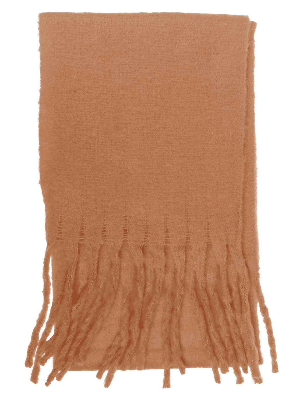 Fluffy scarf with frings,