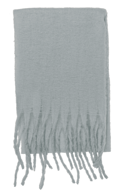 Fluffy scarf with frings,