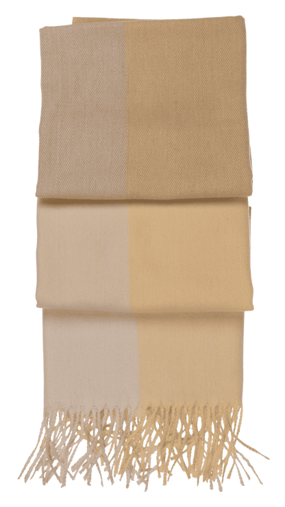 Square patterned scarf with frings, 65 x 180 cm