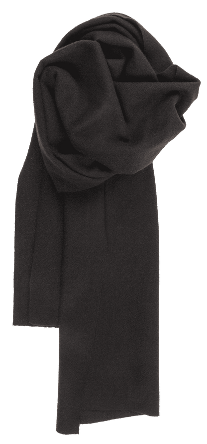 Uni coloured scarf, black, 30 x 170 cm,