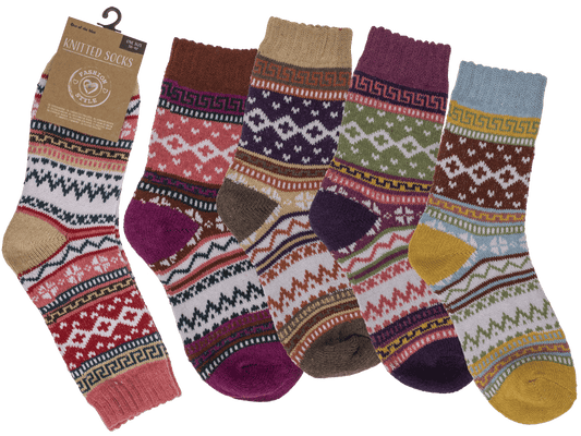 Knitted socks for women, Colorful,