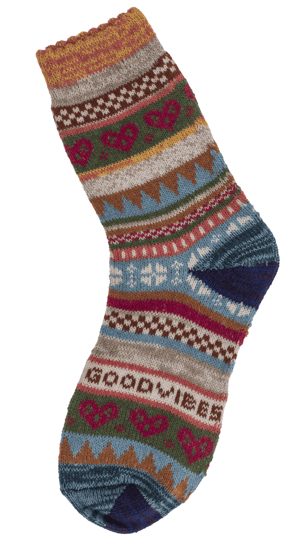 Knitted socks for woman, Good Vibes,