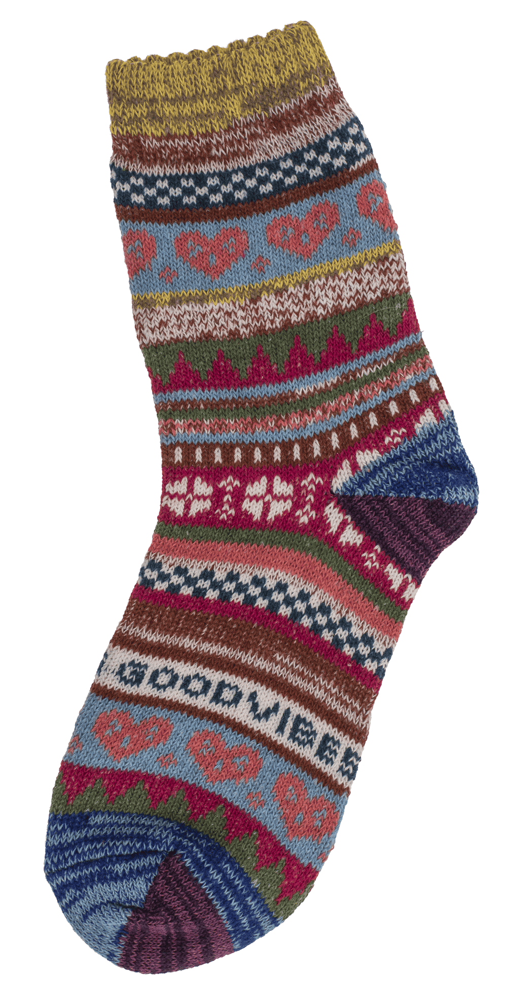 Knitted socks for woman, Good Vibes,