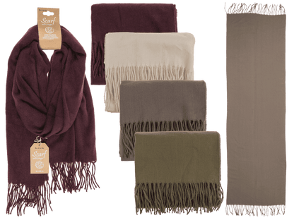Scarf with tassels & fringes,