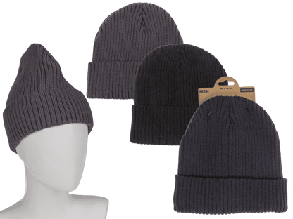 Men winter hat, Beanie, rib structure,