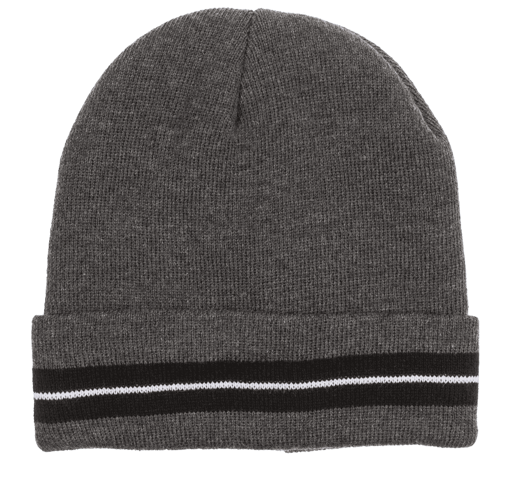 Men winter hat, Striped, with inner lining,