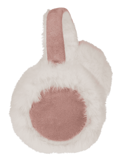 Foldable ear muffs, White Fur,