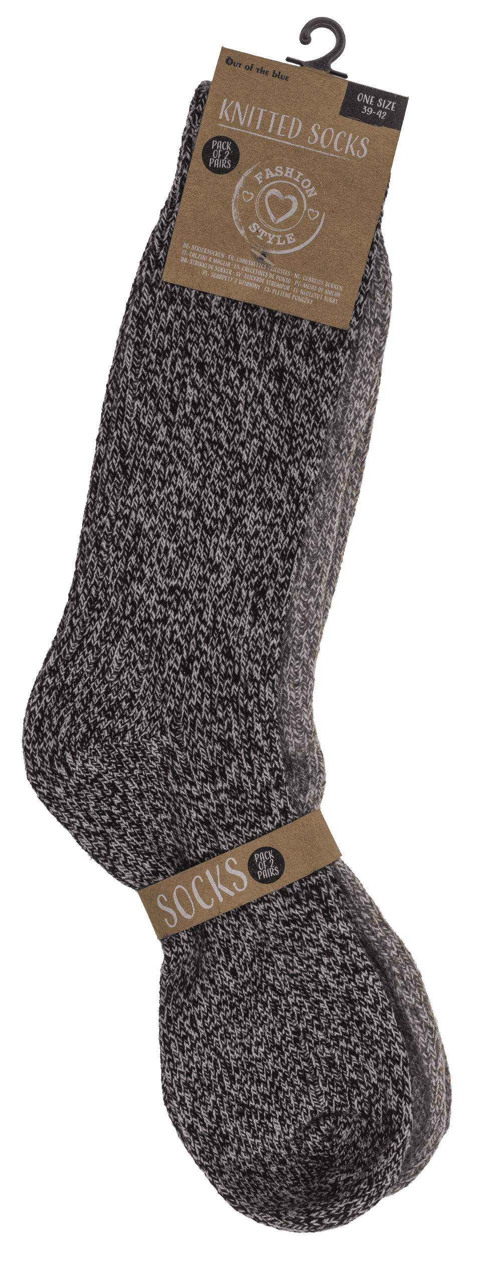 Knitted socks for woman, Uni, size 39-42,