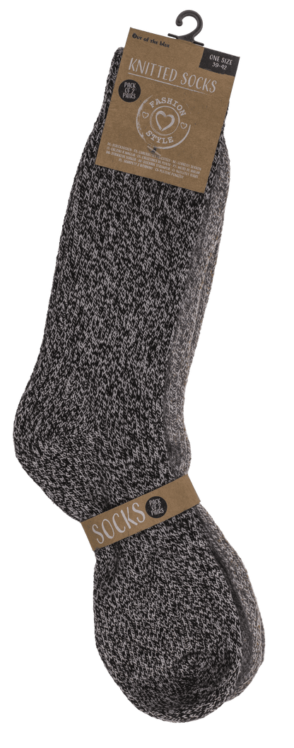 Knitted socks for woman, Uni, size 39-42,