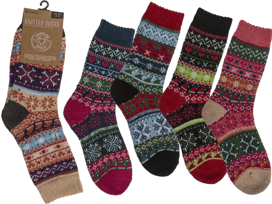 Women knitted socks, Winter,