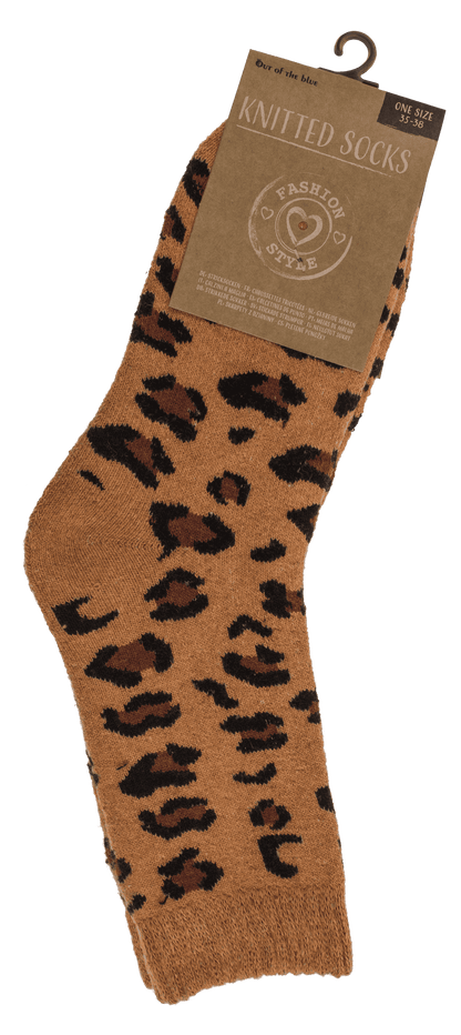 Women knitted socks, Leopard,