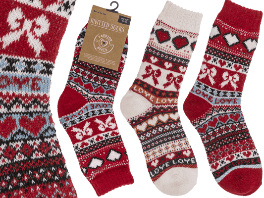 Women knitted sock, Love,