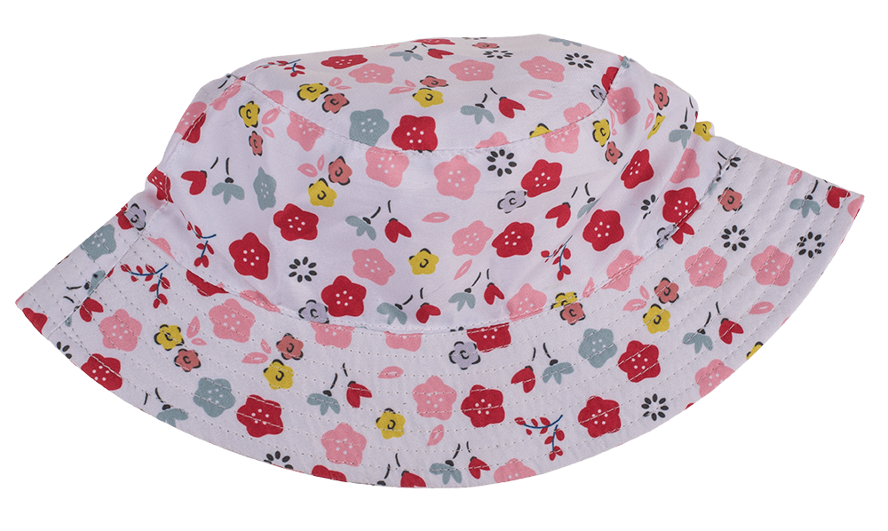 Kids bucket hat, Flowers, 2 ass.,