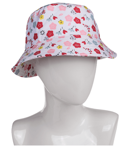 Kids bucket hat, Flowers, 2 ass.,