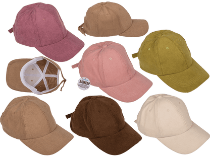 Cord basecap, 6 ass.,