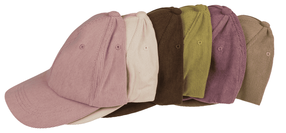 Cord basecap, 6 ass.,