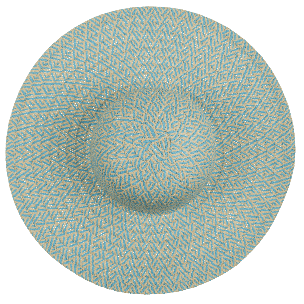 Straw hat, Colourful Elegance,