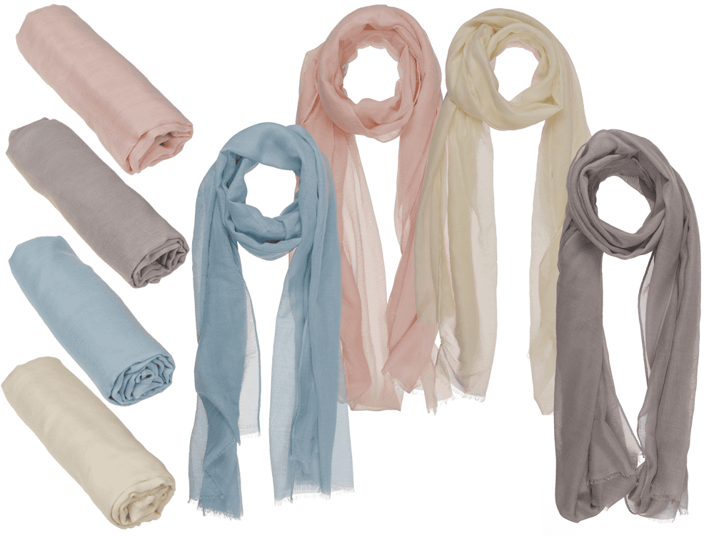 Uni coloured summer scarf,