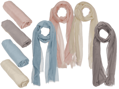 Uni coloured summer scarf,