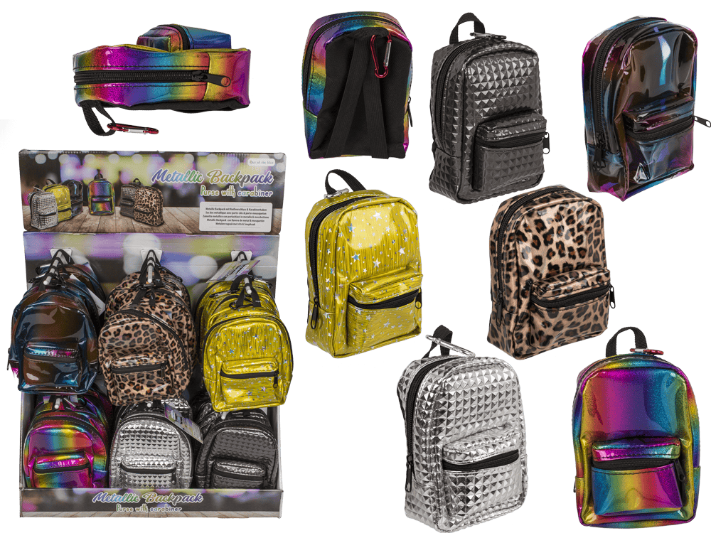 Purse, Metallic Backpack,