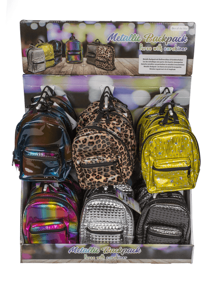 Purse, Metallic Backpack,