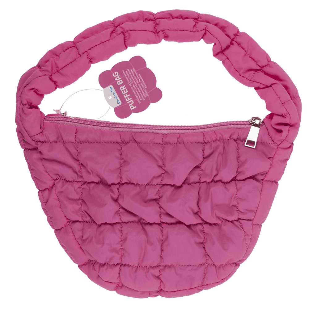 Quilted handbag, puffer bag, 28 x 21 cm,